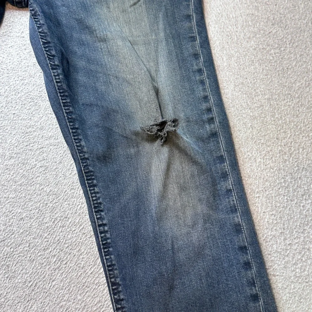 Levi's 511 Jeans Mens 33x29 Blue Slim Fit Distressed Frayed Denim Pants